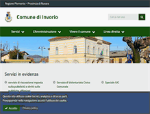 Tablet Screenshot of comune.invorio.no.it